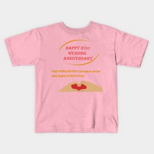 happy 27st wedding anniversary Kids T-Shirt